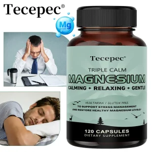 Triple Calm Magnesium - 150mg Easily Absorbable Taurate, Glycinate, and Malate, for Improved Sleep, and Cardiovascular Support