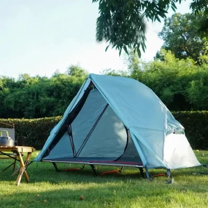 Outdoor Waterproof Single Layer Off Ground Tent Cot With Bed For Camping Suit